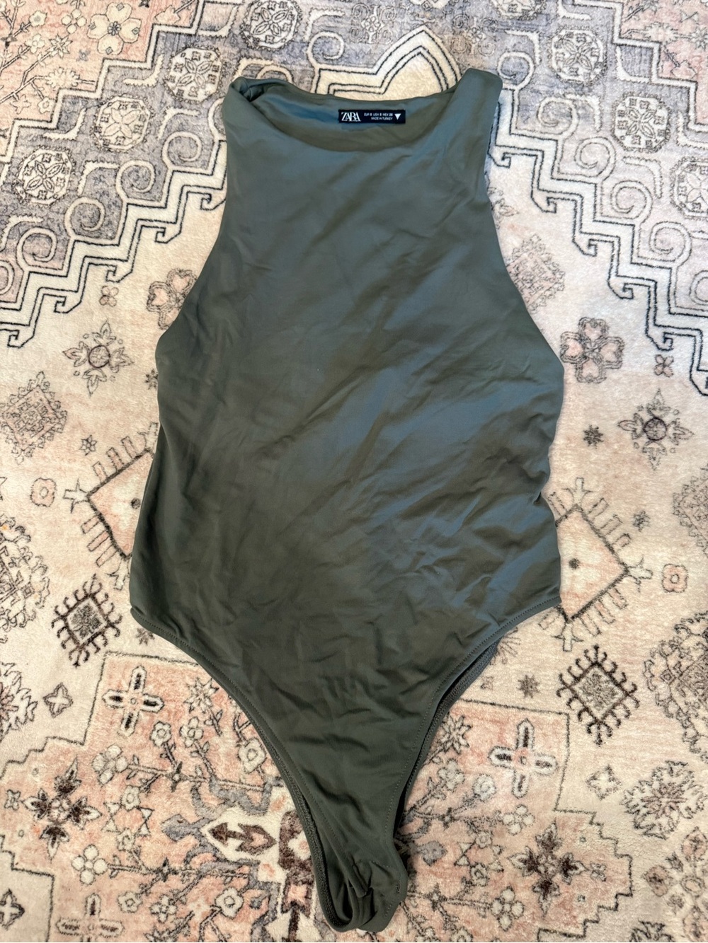 Zara Olive Green Bodysuit